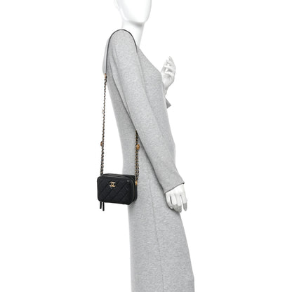 Chanel Caviar Quilted Twist Your Buttons Clutch With Chain Black 2 of 10