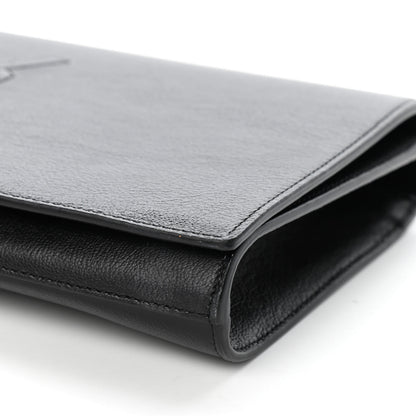 Saint Laurent Calfskin Monogram Large Belle De Jour Clutch Black 8 of 8