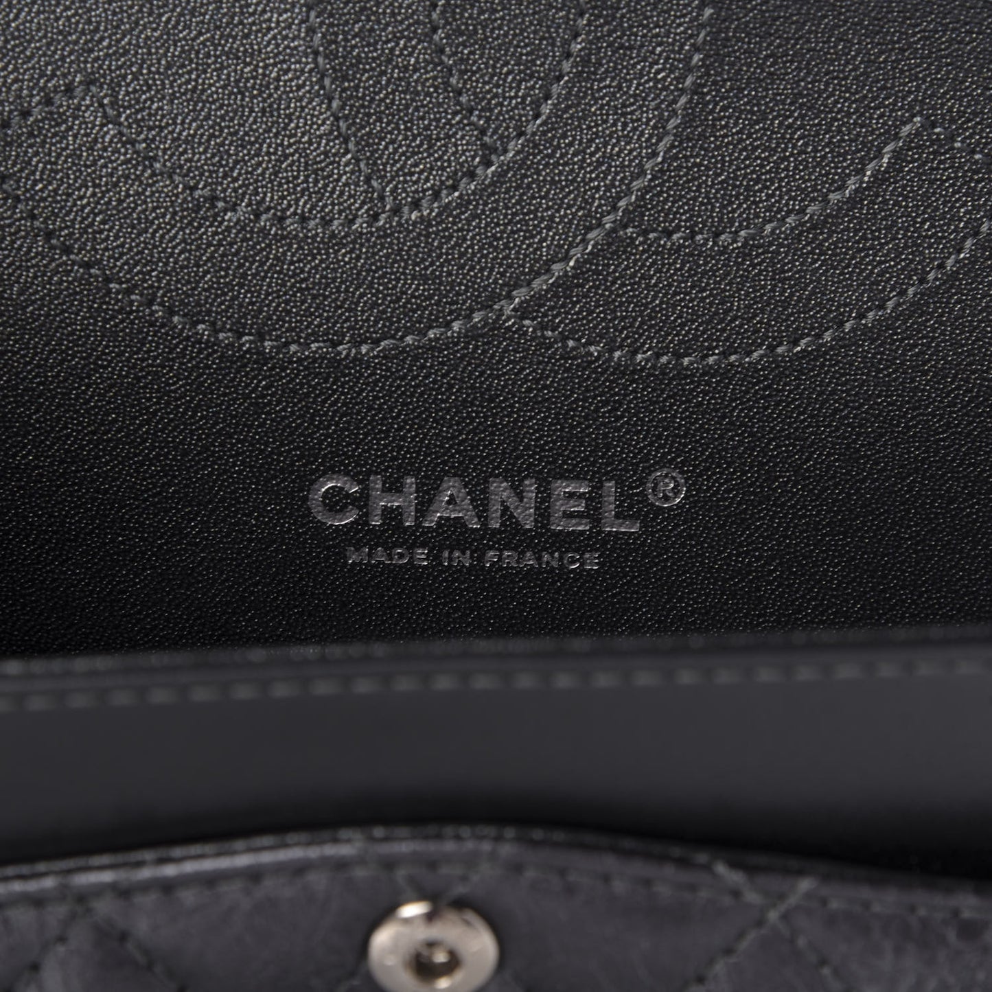 Metallic Aged Calfskin Quilted 2.55 Reissue 225 Flap Charcoal