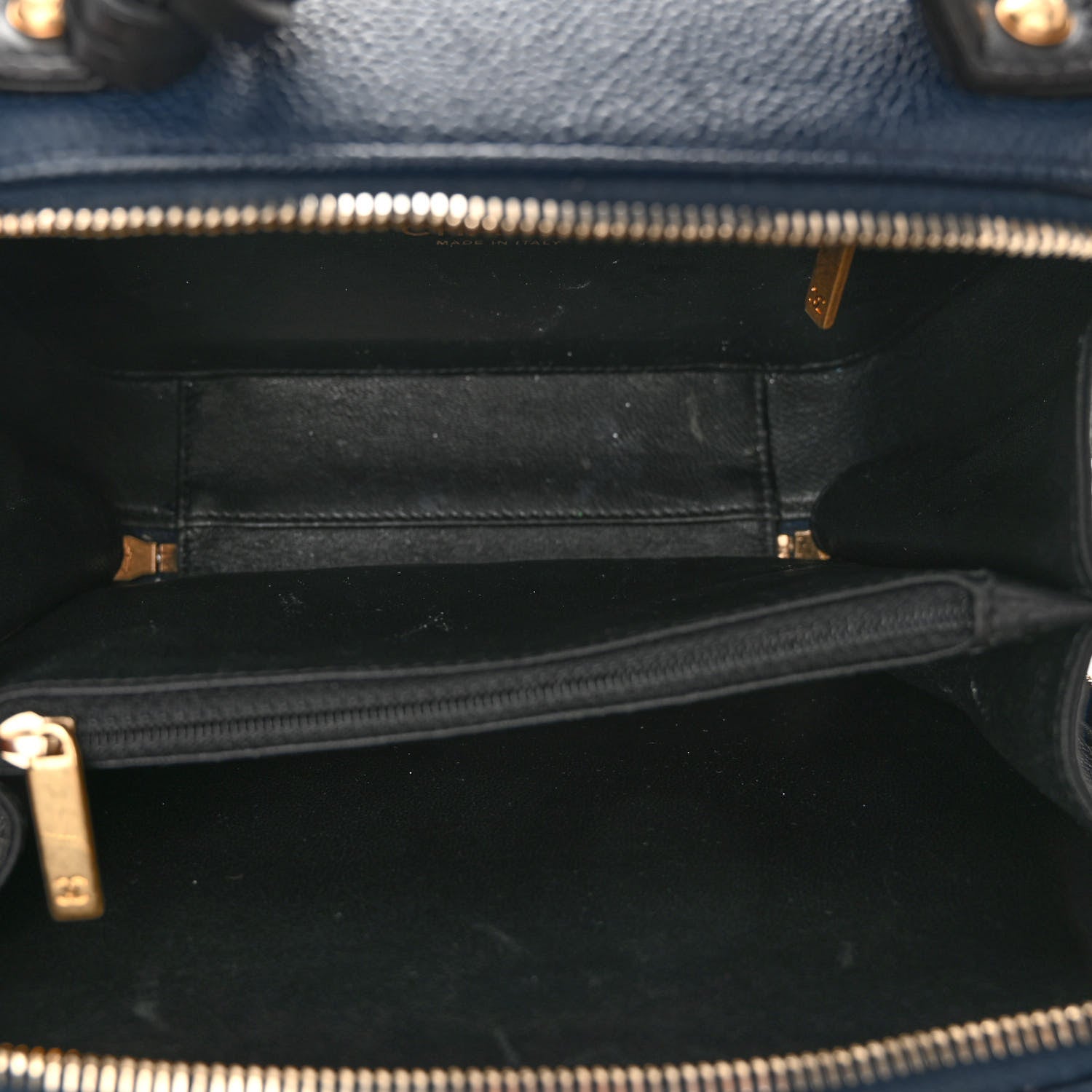 Chanel Caviar Quilted Medium CC Filigree Vanity Case Navy Black 5 of 15