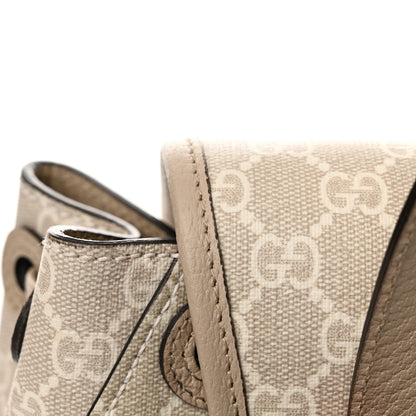 Gucci GG Supreme Monogram Azalea Calfskin Retro Interlocking G Buckle Backpack Beige Mystic White 12 of 12