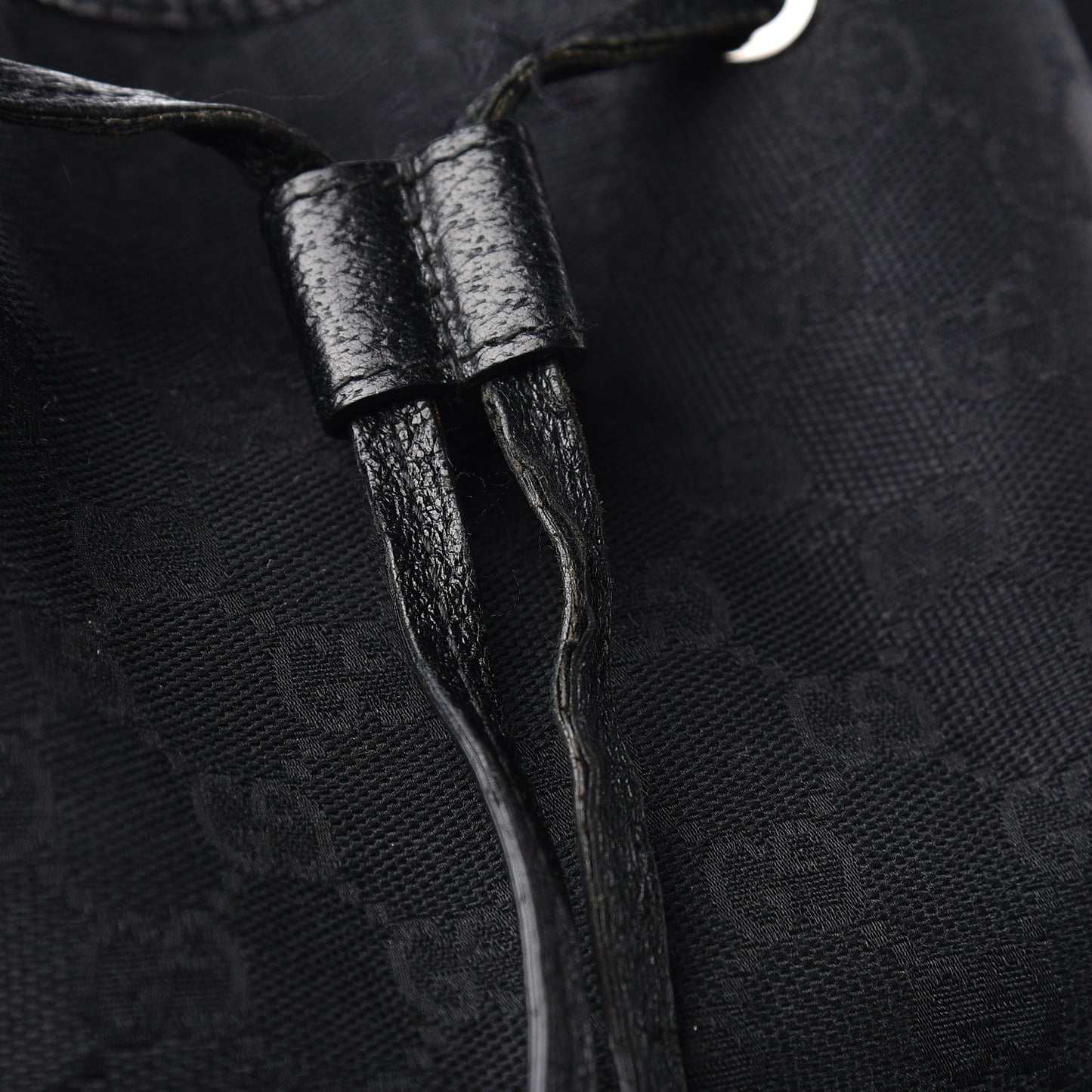 GG Monogram Single Buckle Backpack Black