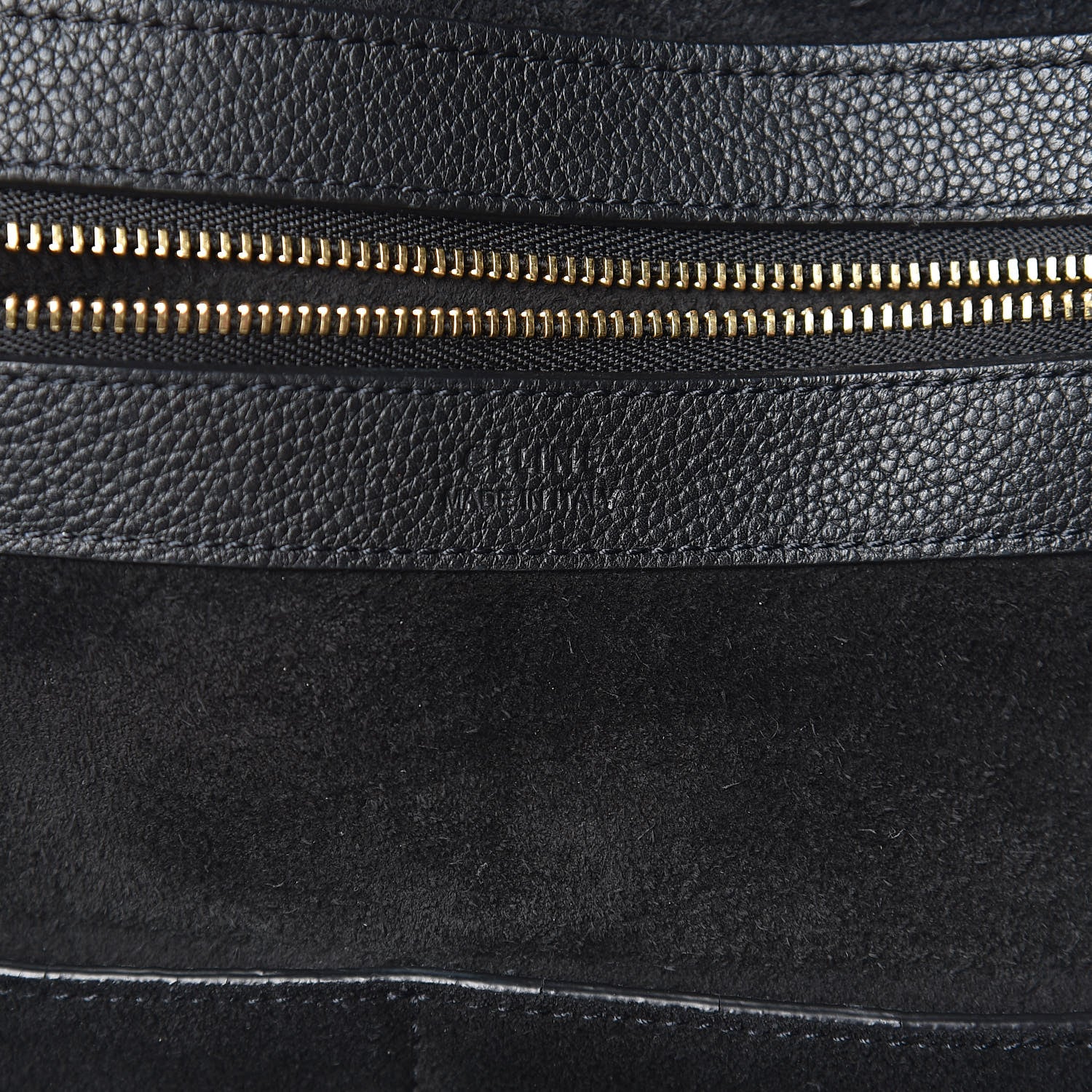 Celine Soft Grained Calfskin Medium Belt Cabas Phantom Black 6 of 13