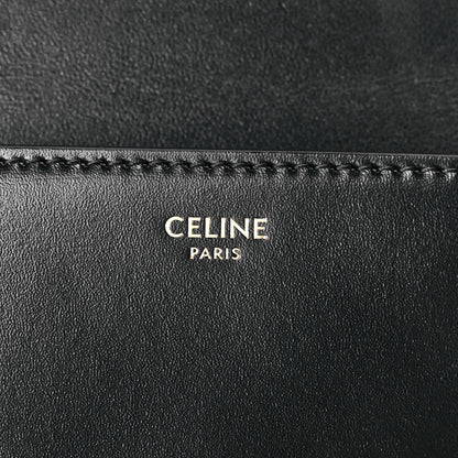 Celine Shiny Calfskin Cuir Triomphe Chain Shoulder Bag Black 8 of 12