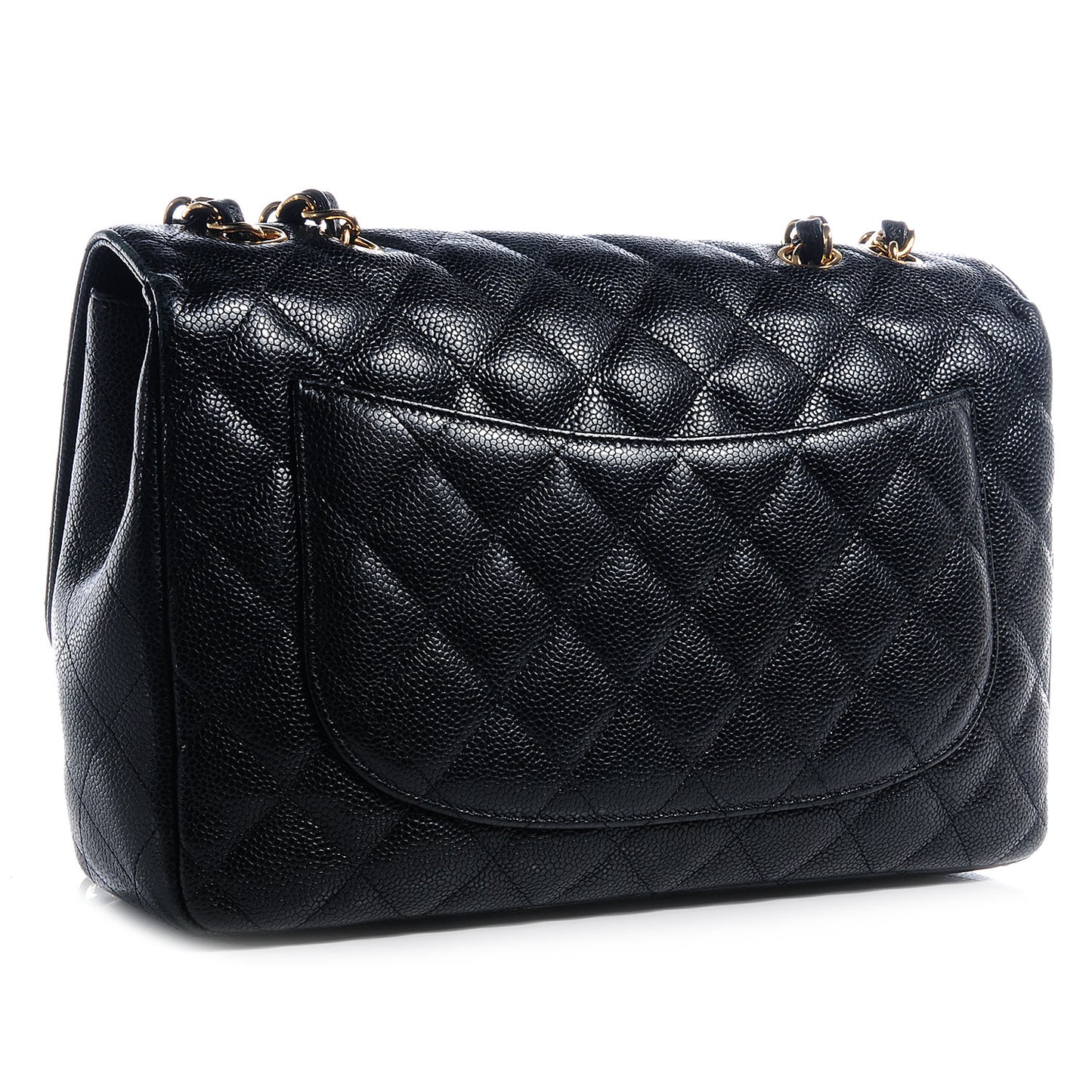 Caviar Jumbo Single Flap Black