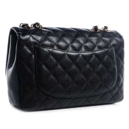 Chanel Caviar Jumbo Single Flap Black 3 of 9