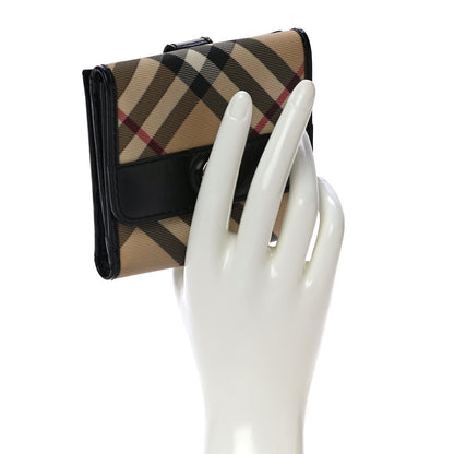 Burberry Nova Check Compact Wallet Black 2 of 12