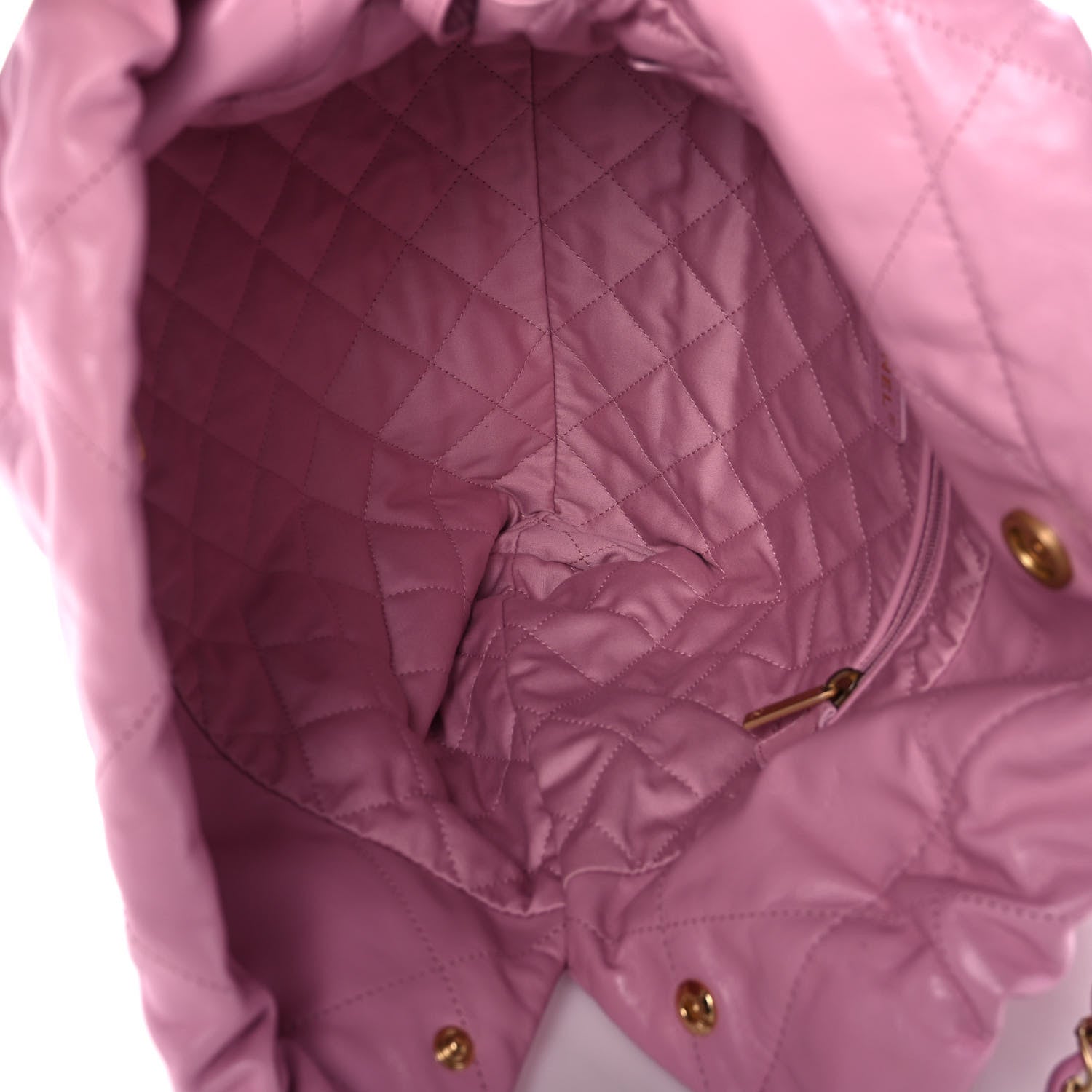 Chanel Shiny Calfskin Quilted Small Chanel 22 Pink 6 of 12