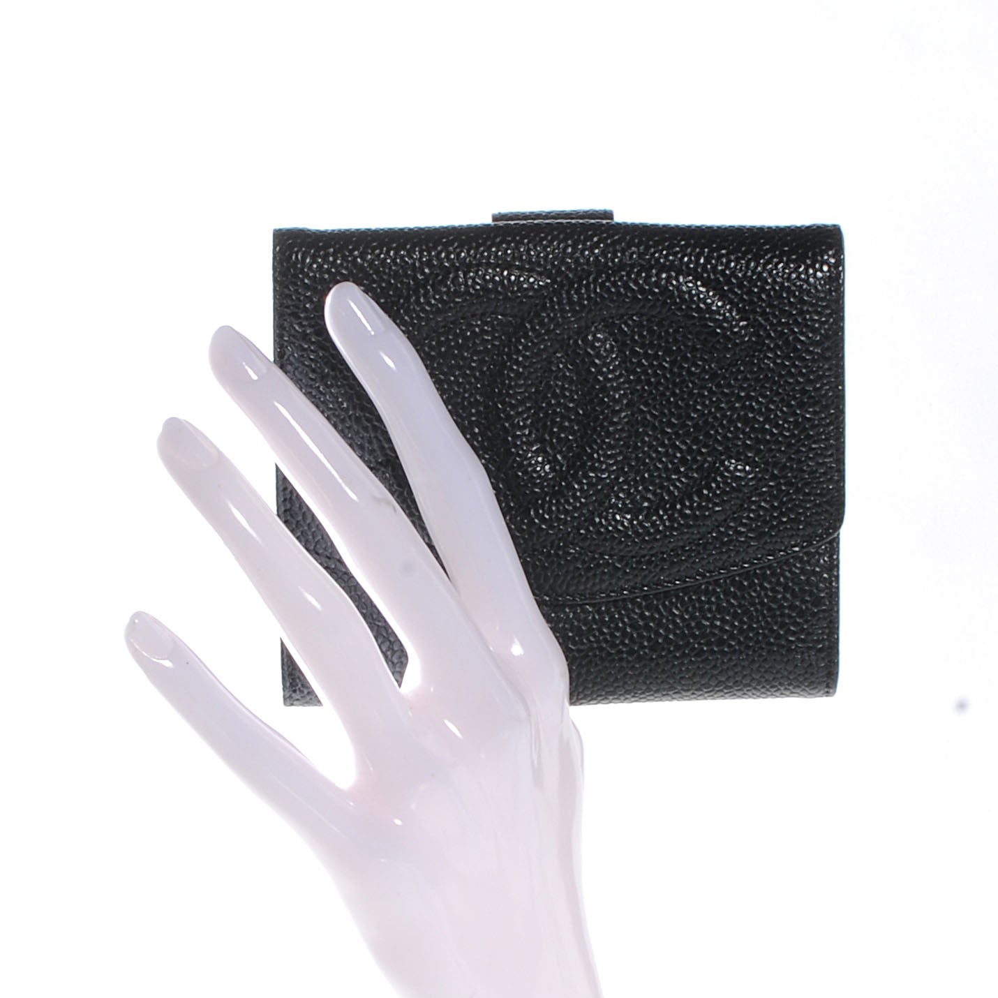 Caviar Compact CC Wallet Black