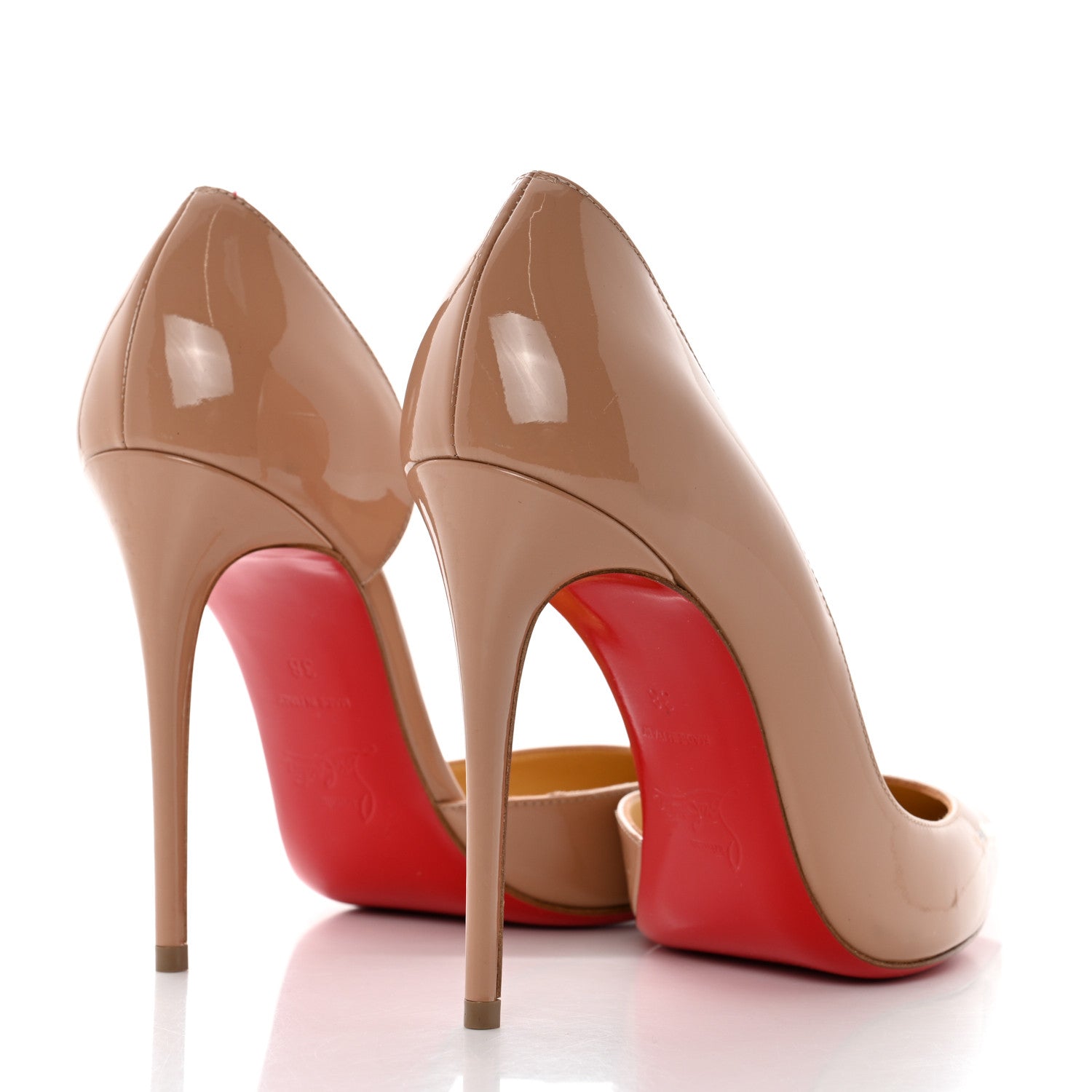 Christian Louboutin Patent Iriza 100 Pumps 38 Nude 4 of 8
