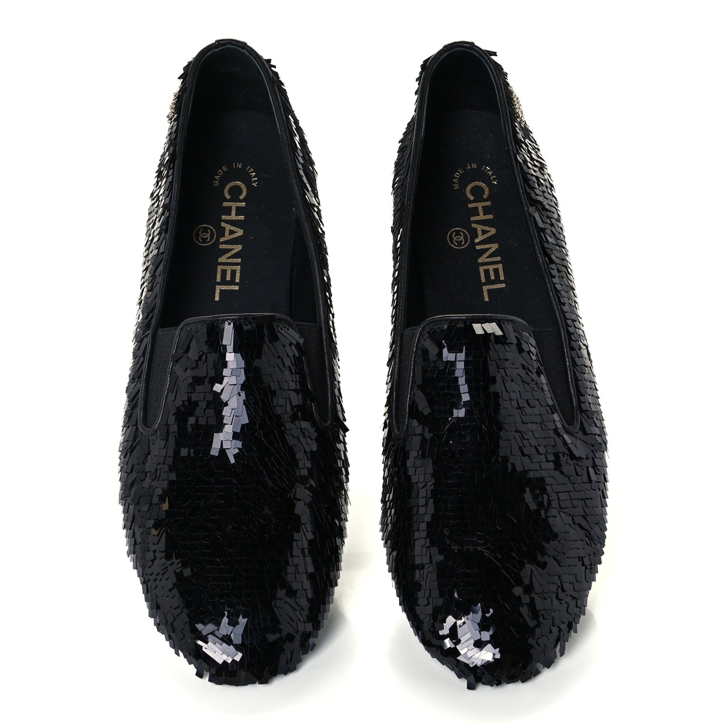 Sequin CC Loafers 37.5 Black