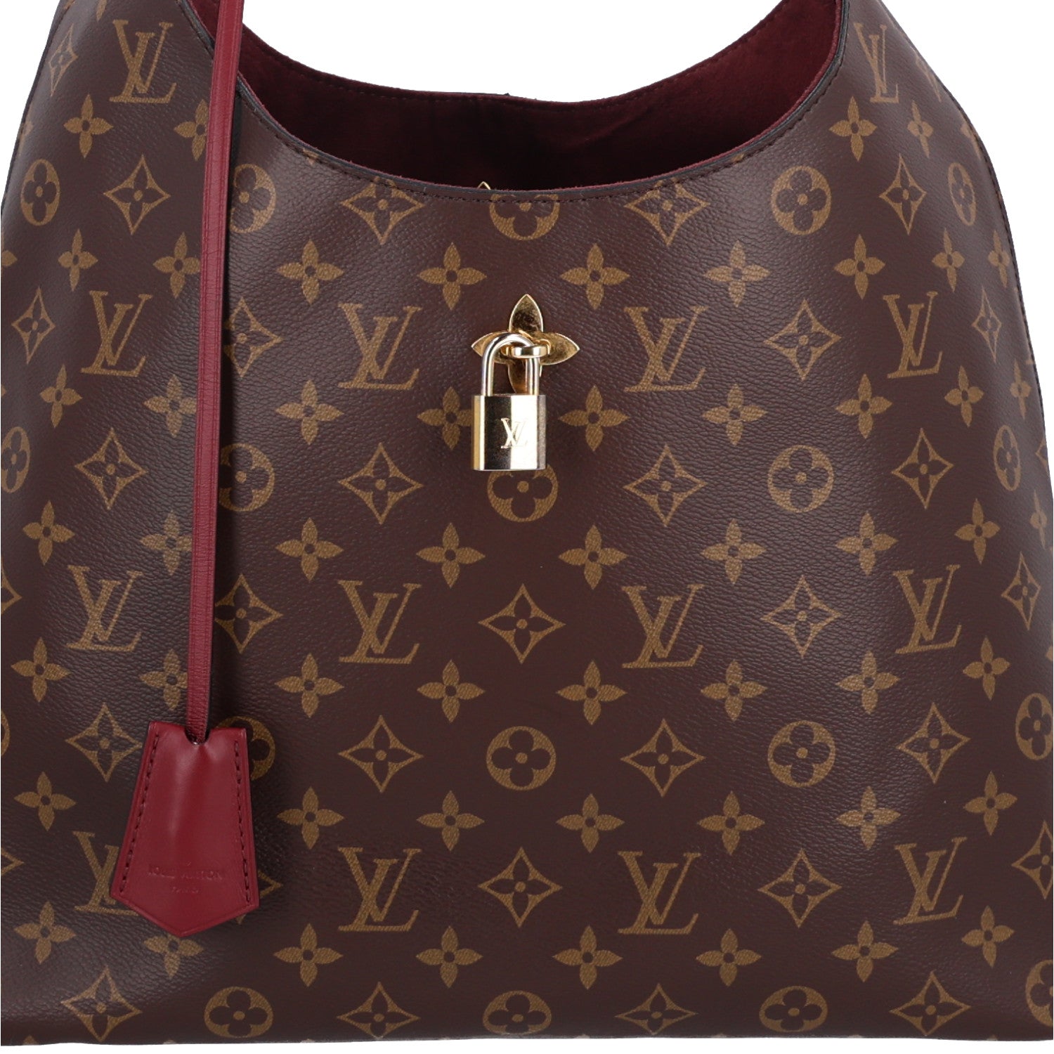 Louis Vuitton Monogram Flower Hobo Bordeaux 6 of 8