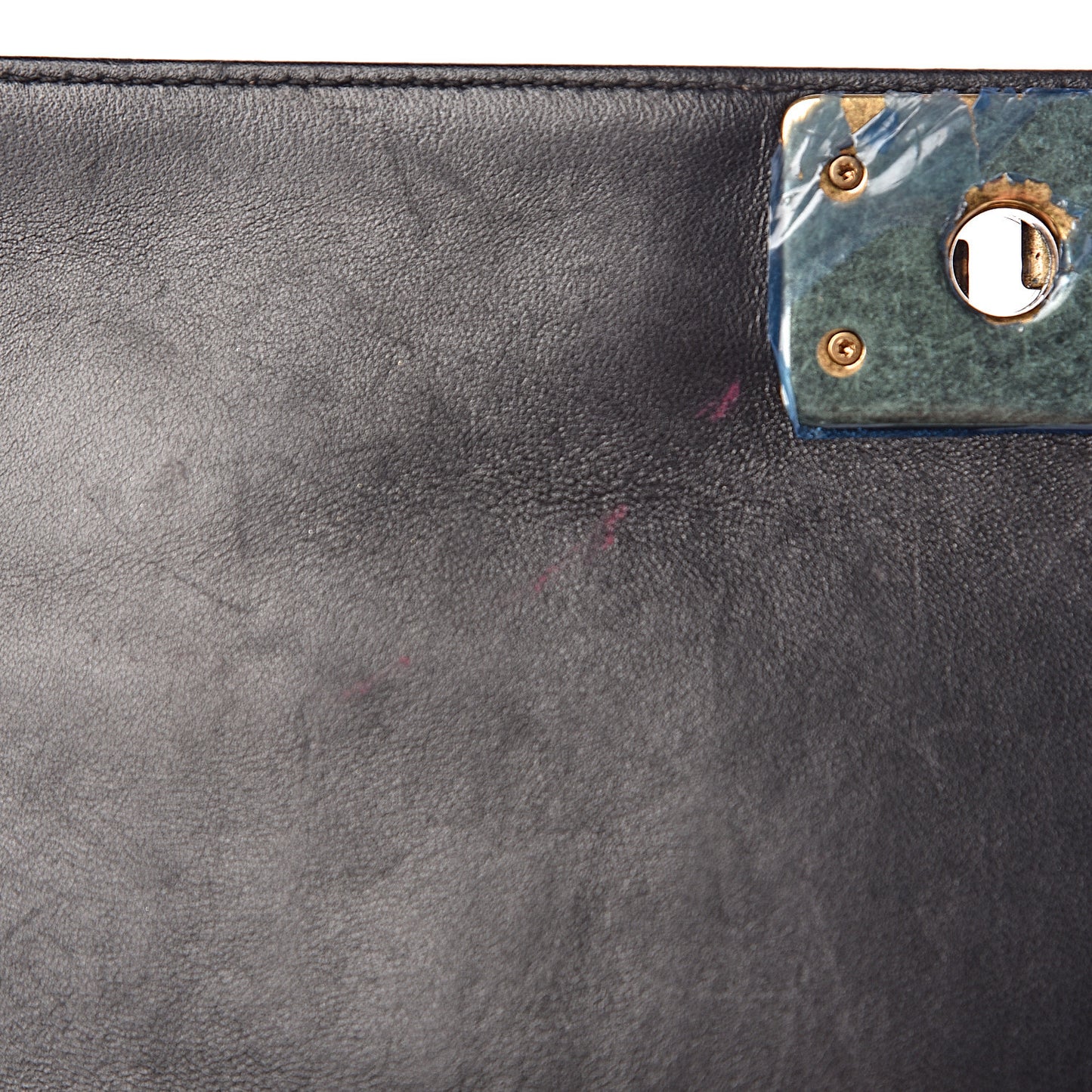 Lambskin Quilted Medium Crest Embellished Boy Flap Multicolor