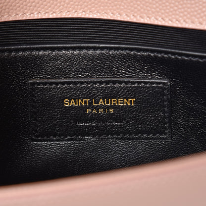 Saint Laurent Grain De Poudre Small Monogram Kate Satchel Pale Pink 6 of 6