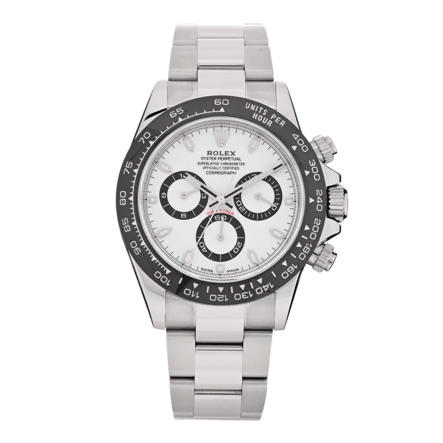 Stainless Steel 40mm Oyster Perpetual Cosmograph Daytona Panda Watch White 116500LN