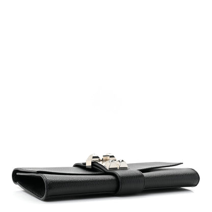 Hermes Chevre Mysore Medor 23 Clutch Black 4 of 12