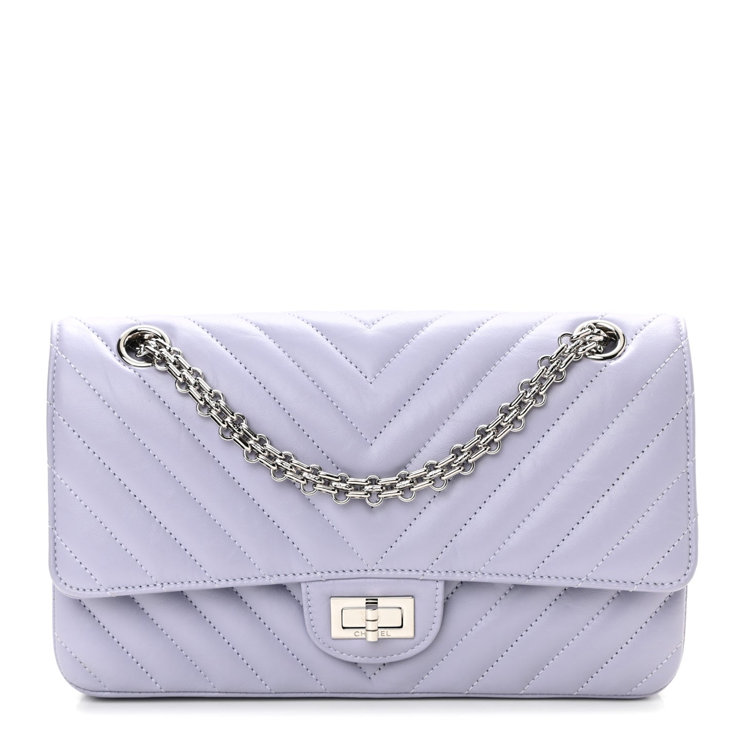 Aged Calfskin Chevron Quilted 2.55 Reissue 225 Flap Light Purple