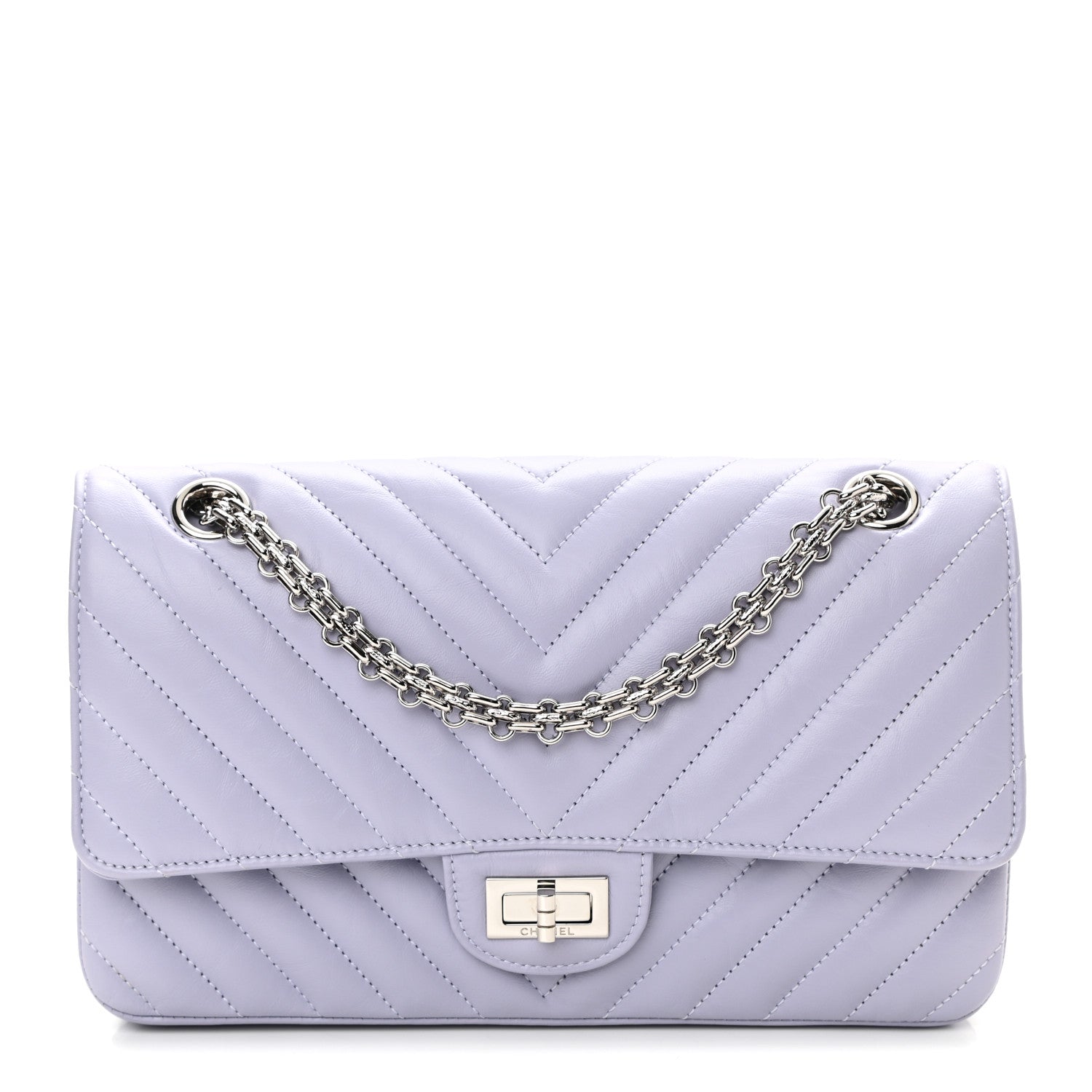 Chanel Aged Calfskin Chevron Quilted 2.55 Reissue 225 Flap Light Purple 1 of 10