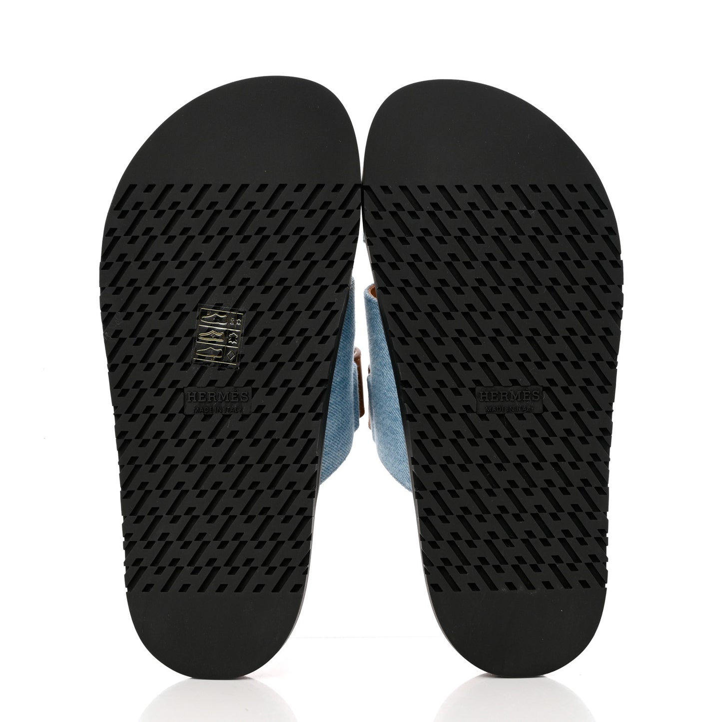 Denim Calfskin Womens Chypre Sandals 36 Bleu Clair Naturel