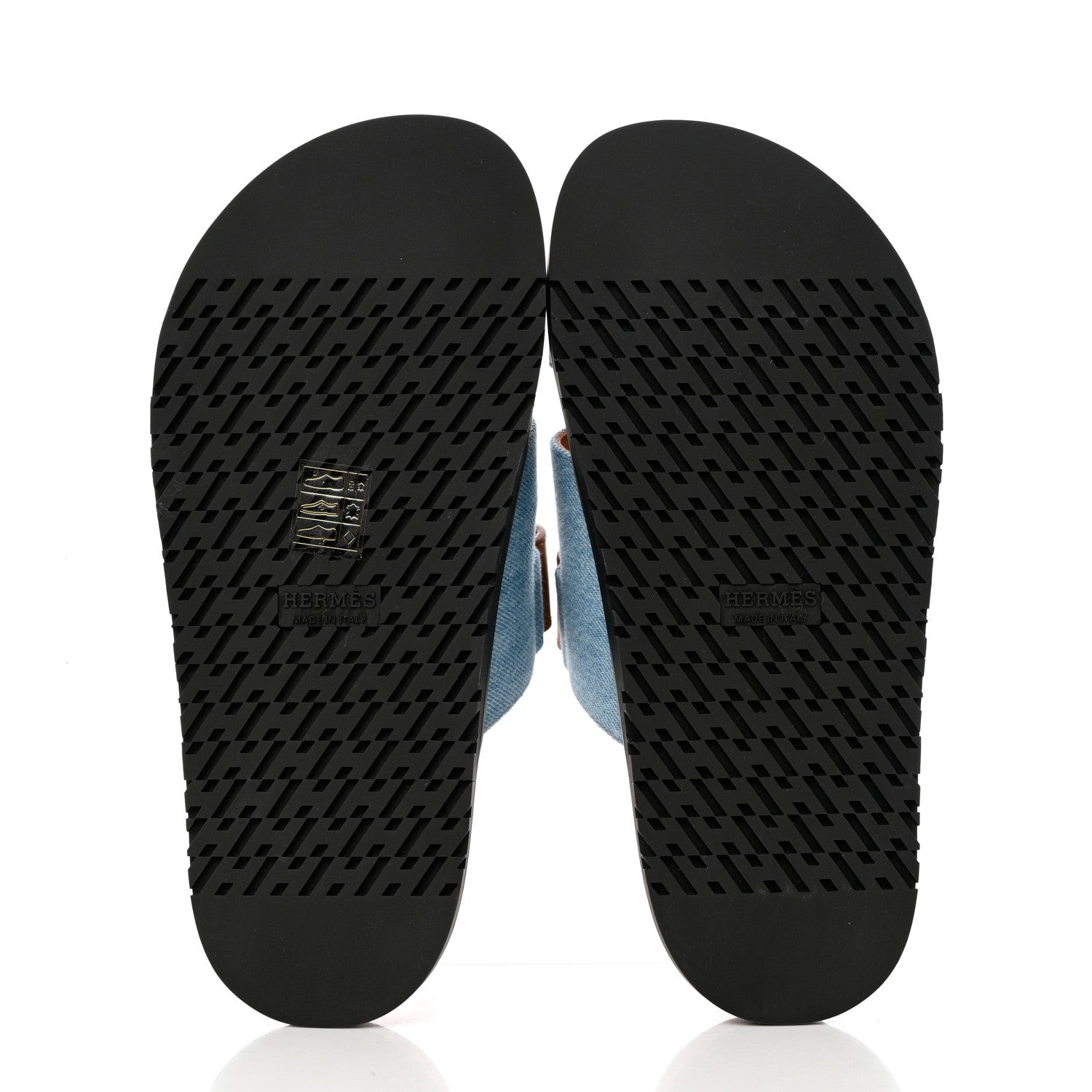 Hermes Denim Calfskin Womens Chypre Sandals 36 Bleu Clair Naturel 8 of 9