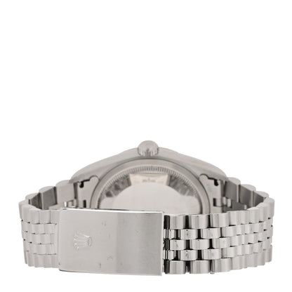 Rolex Stainless Steel 18K White Gold 36mm Oyster Perpetual Datejust Watch Silver 3 of 4