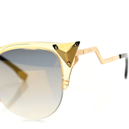 Fendi Metal Iridia Cat Eye Sunglasses FF 0041/S Gold 6 of 8