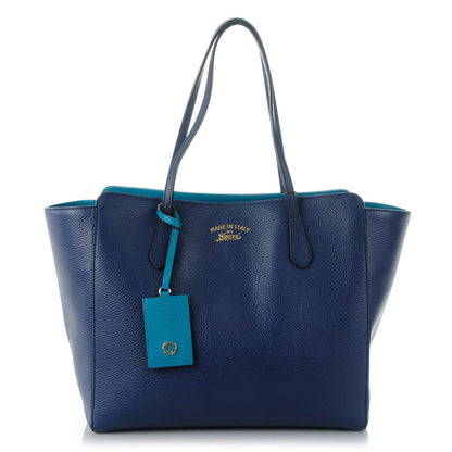 Gucci Dollar Calfskin Medium Swing Tote Marine Deep Cobalt 1 of 7