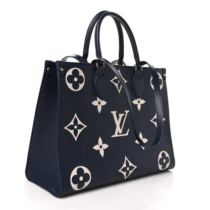 Louis Vuitton Empreinte Monogram Giant Onthego GM Navy Creme 3 of 9