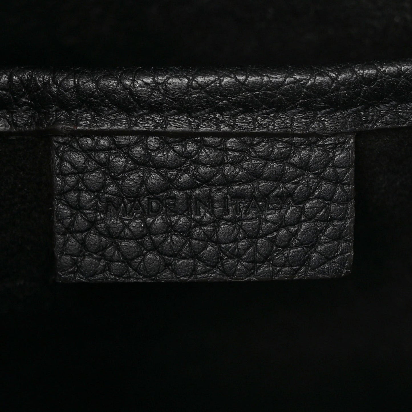 Drummed Calfskin Nano Luggage Black