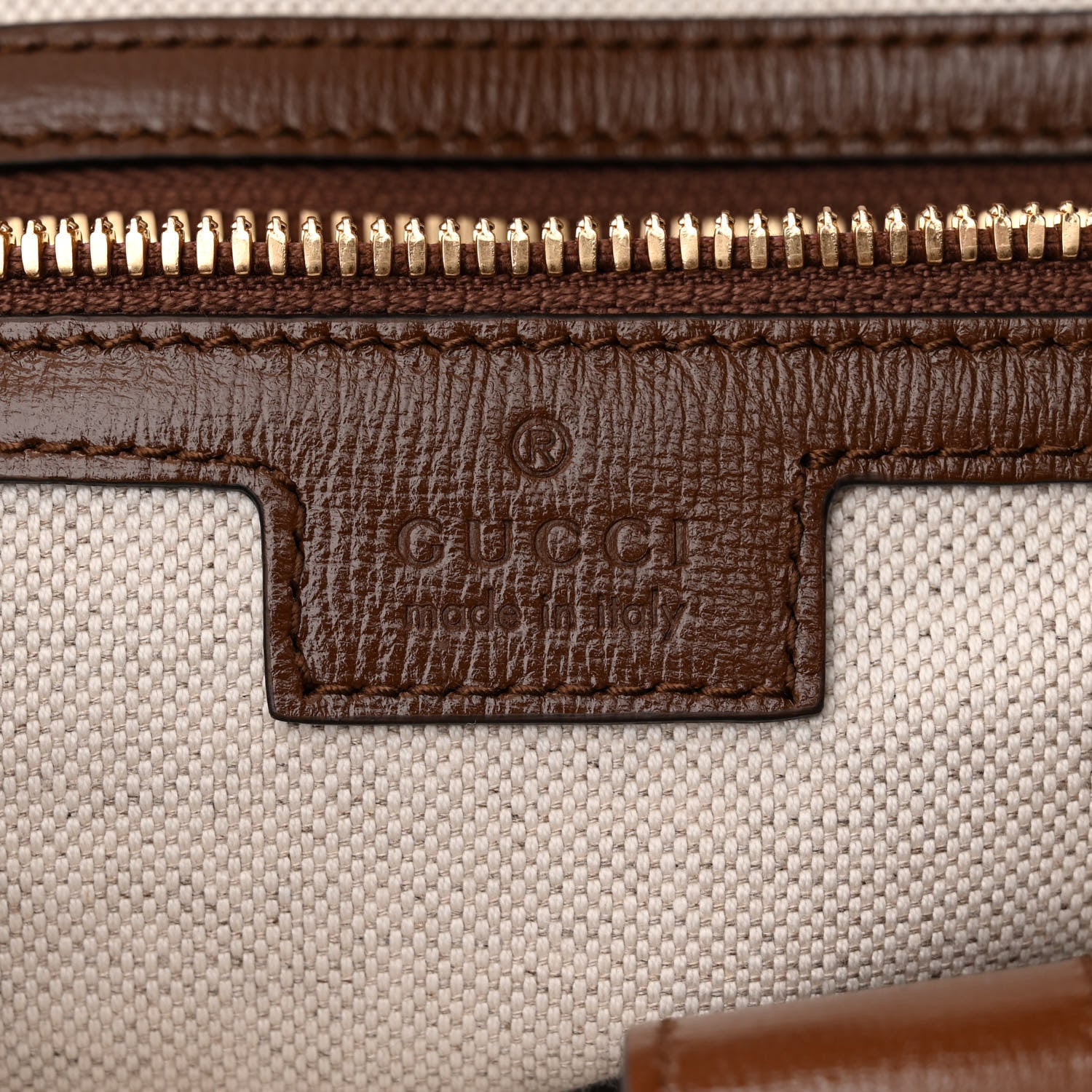 Gucci GG Supreme Monogram Azalea Calfskin Medium Retro Interlocking G Buckle Backpack Beige Ebony Brown Sugar 6 of 12