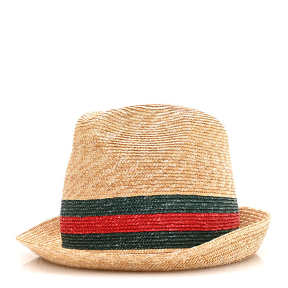 Gucci Abaca Straw Web Fedora Hat XL 1 of 9