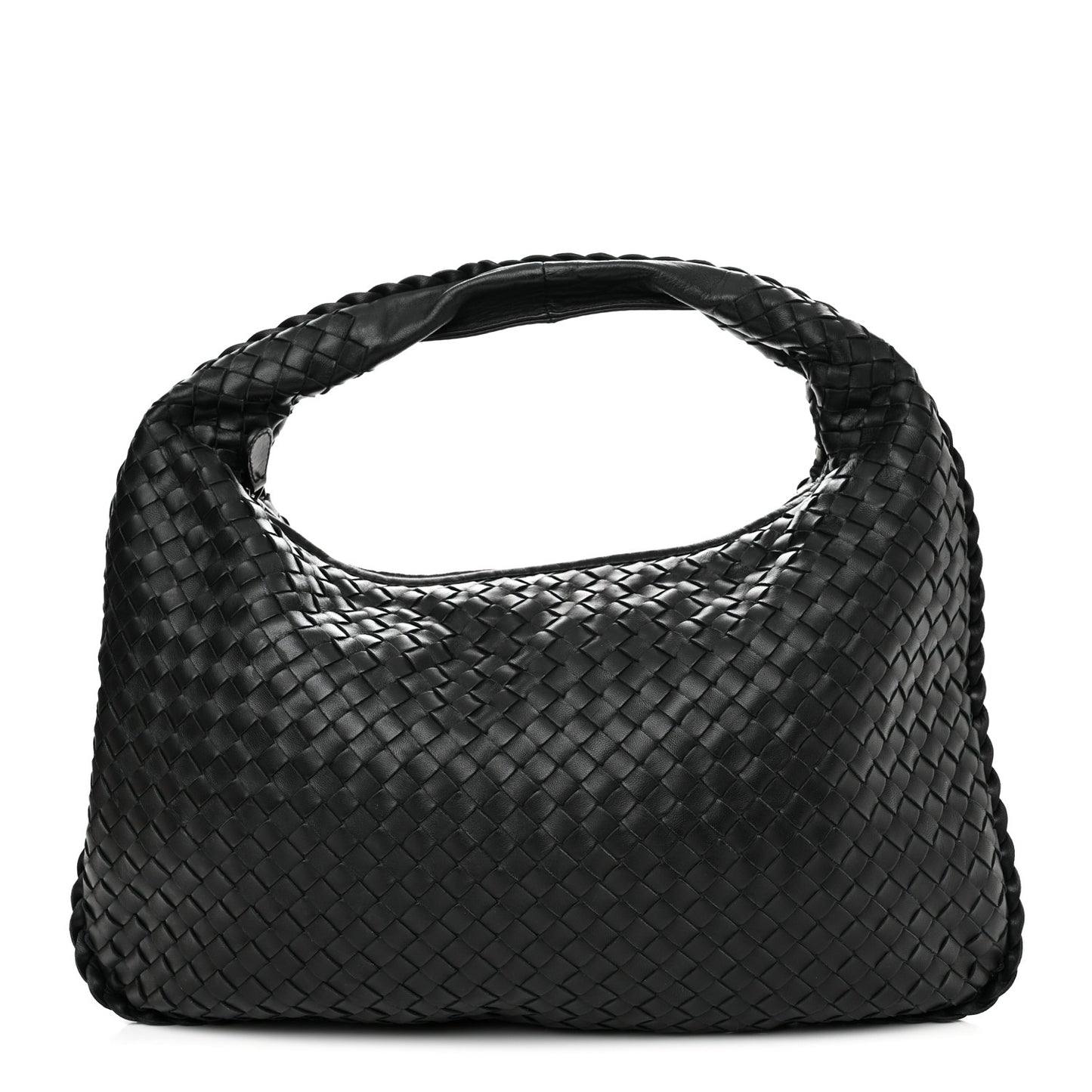 Nappa Intrecciato Medium Veneta Hobo Black