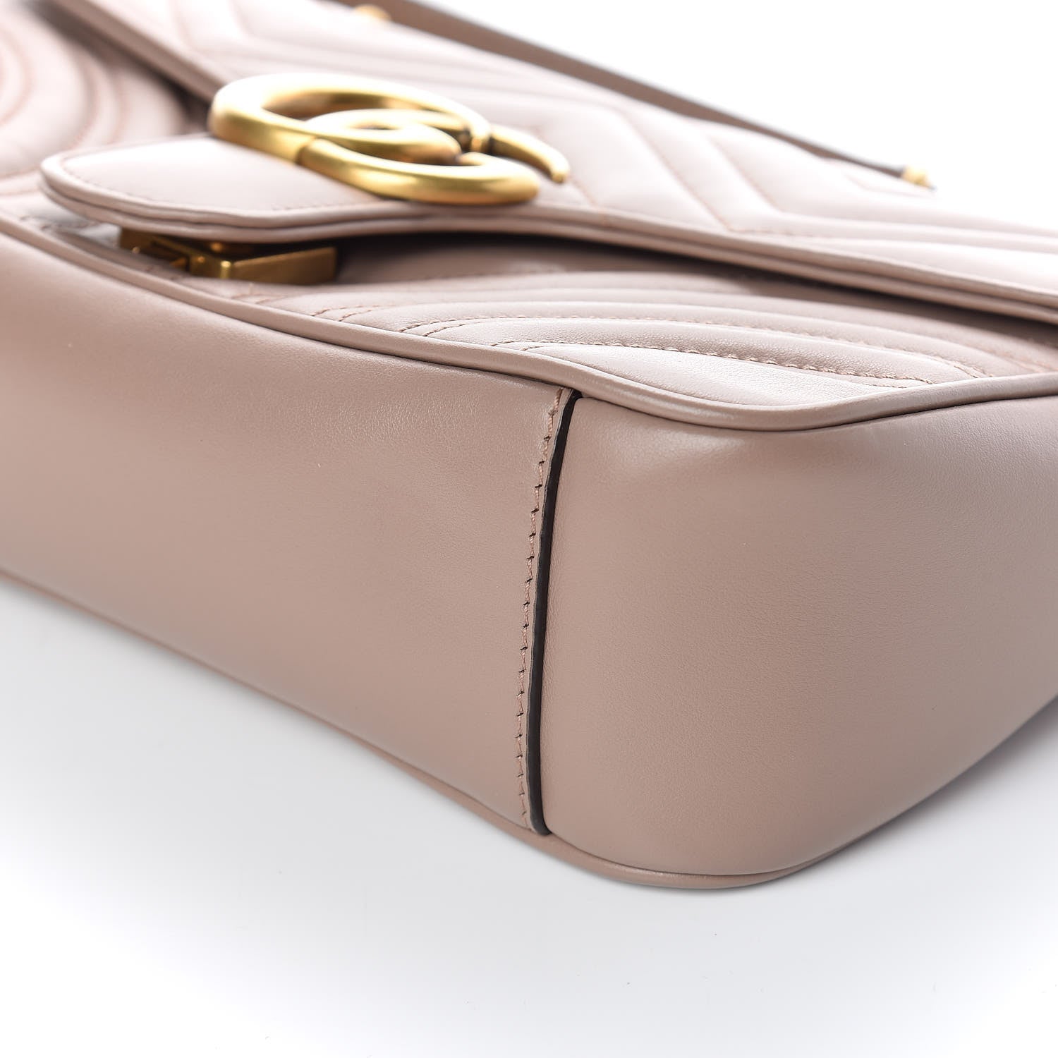 Gucci Calfskin Matelasse Small GG Marmont Shoulder Bag Porcelain Rose 9 of 10