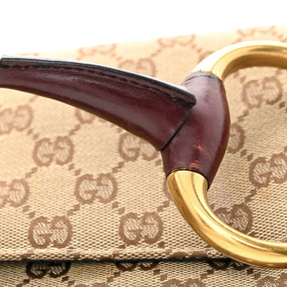 Gucci Monogram Studded Horsebit Clutch Bordeaux 15 of 17