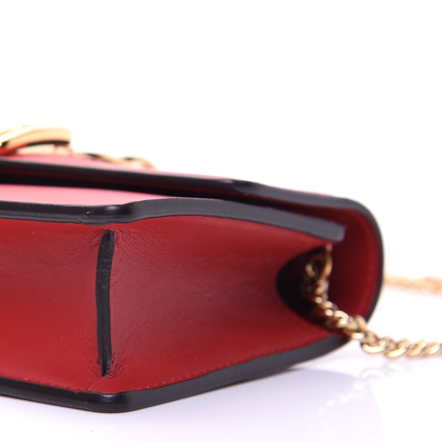 Calfskin Super Mini Sylvie Chain Shoulder Bag Hibiscus Red