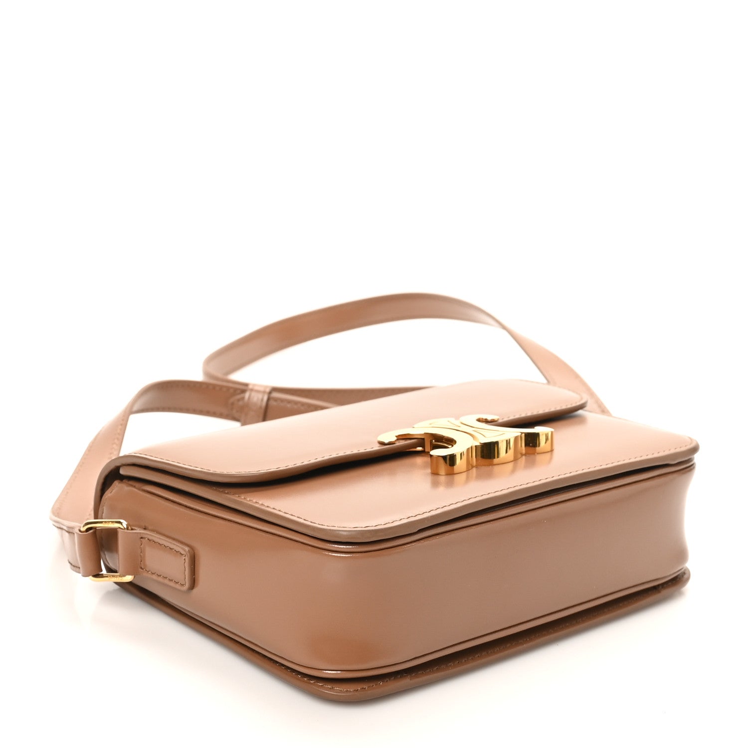Celine Shiny Calfskin Teen Triomphe Bronze 4 of 9