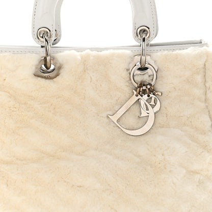Christian Dior Rabbit Fur Medium Lady Dior Ivory 7 of 10