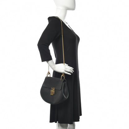 Chloe Grained Lambskin Drew Shoulder Bag Black 2 of 10