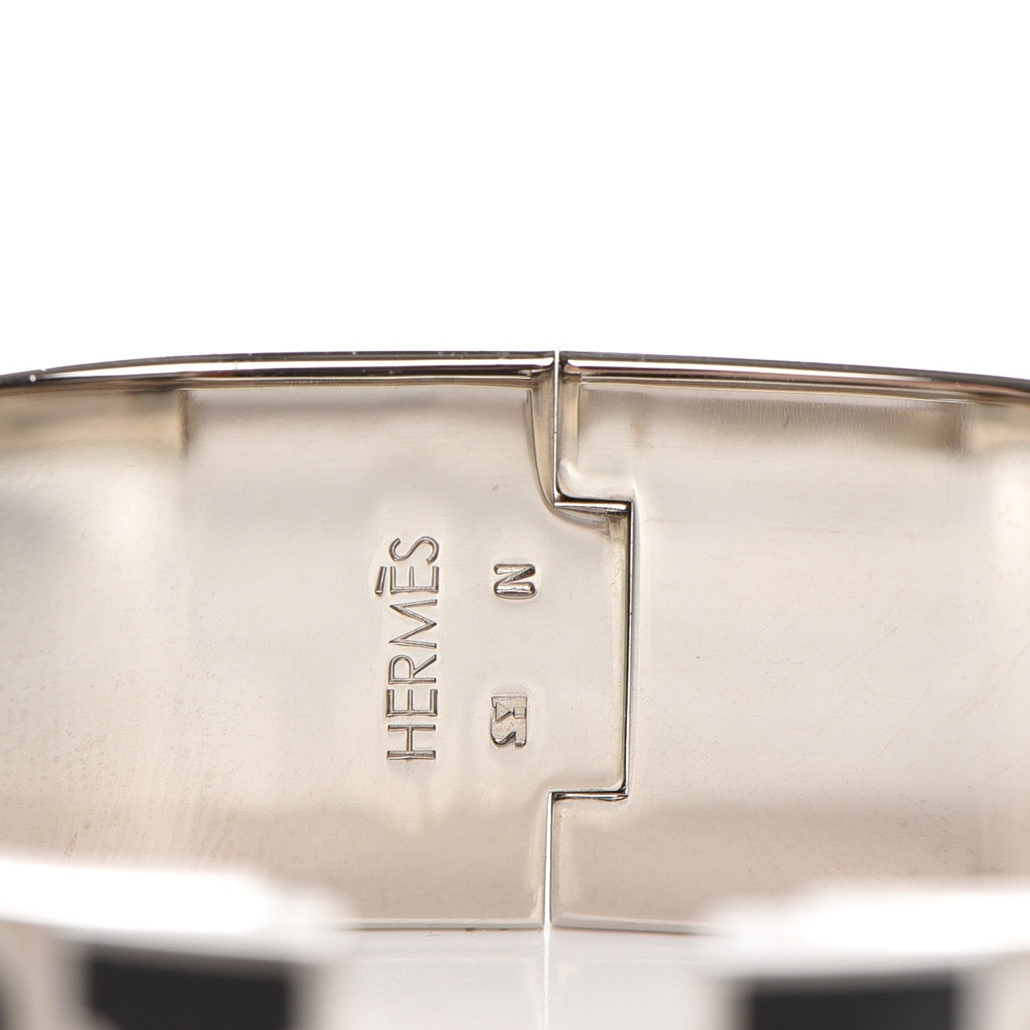 Hermes Enamel Wide Clic Clac H Bracelet GM Black 4 of 5