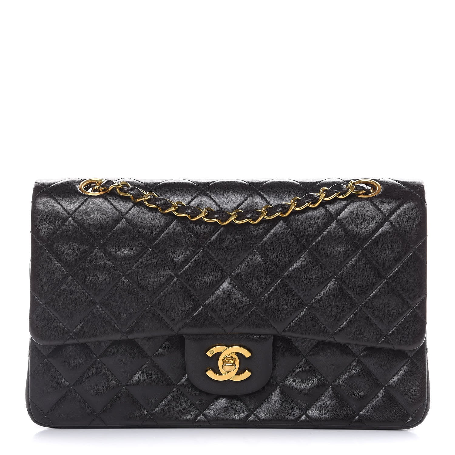 Chanel Lambskin Quilted Medium Double Flap Black 1 of 15