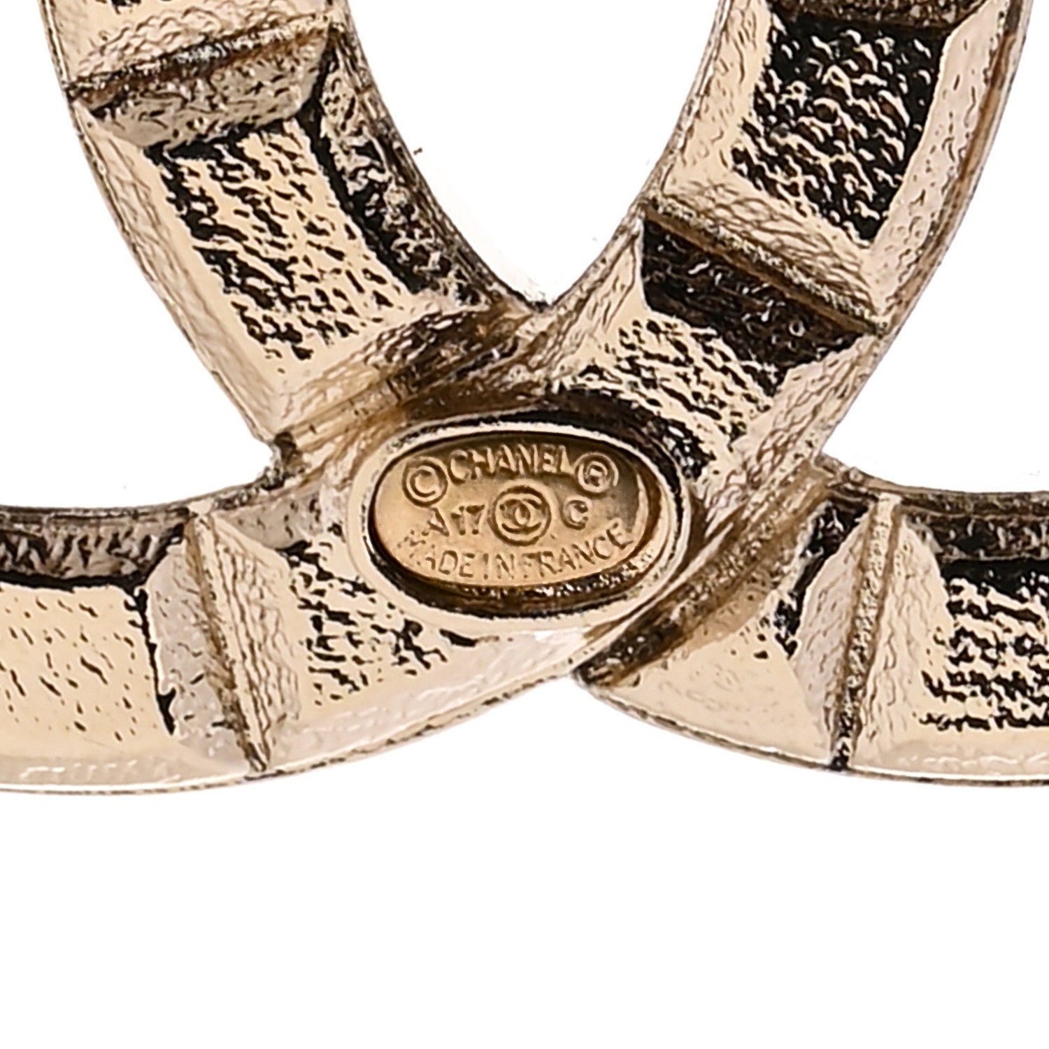 Chanel Studded CC Pin Brooch Gold 3 of 3