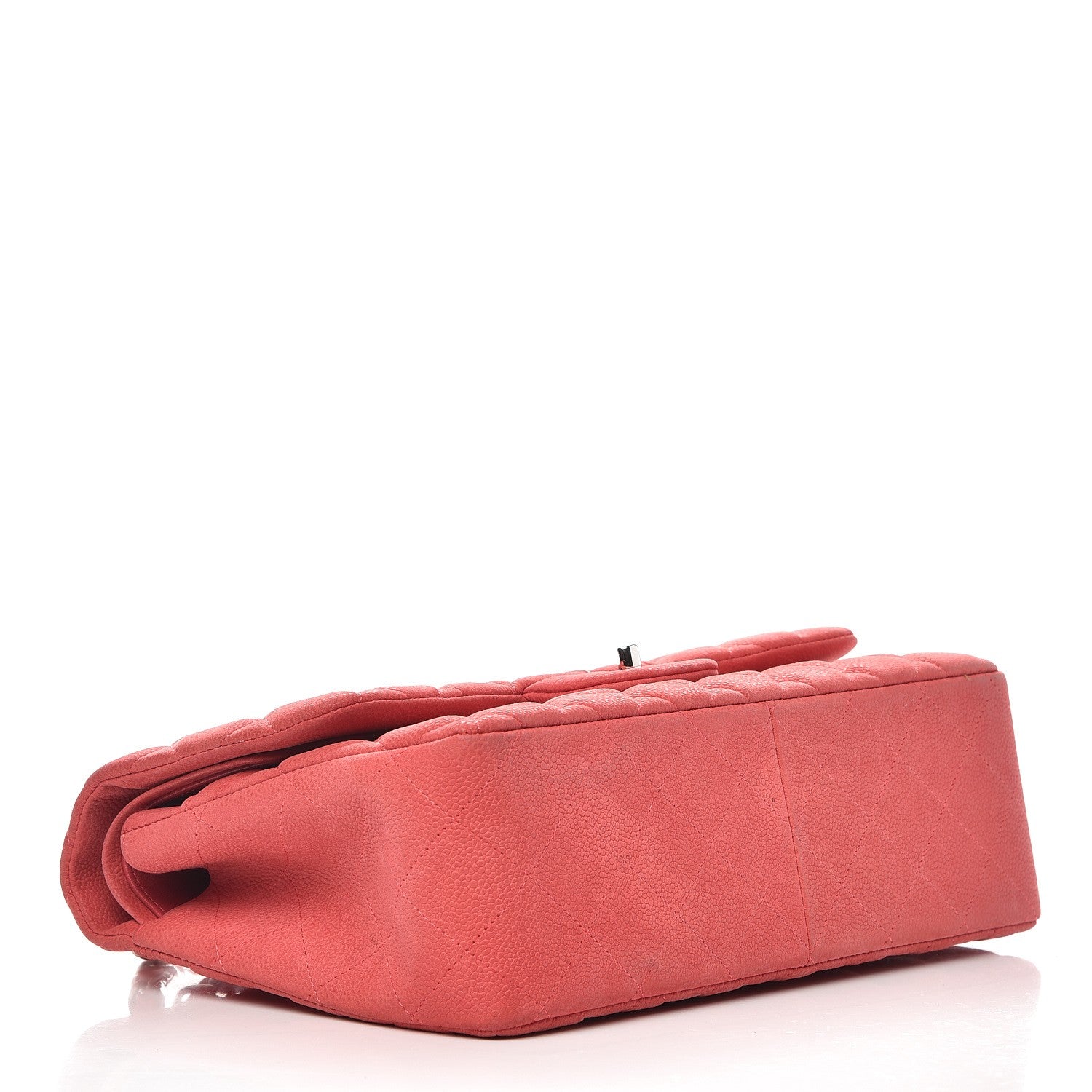 Chanel Iridescent Caviar Quilted Jumbo Double Flap Coral 5 of 17