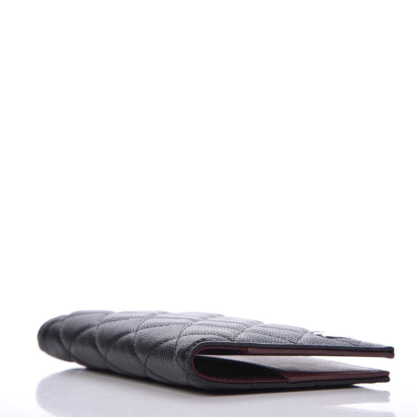 Caviar Quilted Passport Holder Black