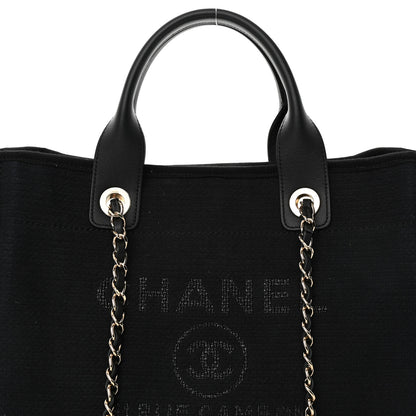 Chanel Mixed Fibers Small Deauville Tote Black 8 of 15