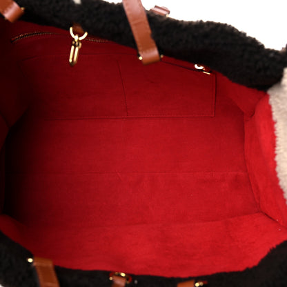 Louis Vuitton Shearling Monogram Giant Teddy Onthego GM Black White 6 of 12