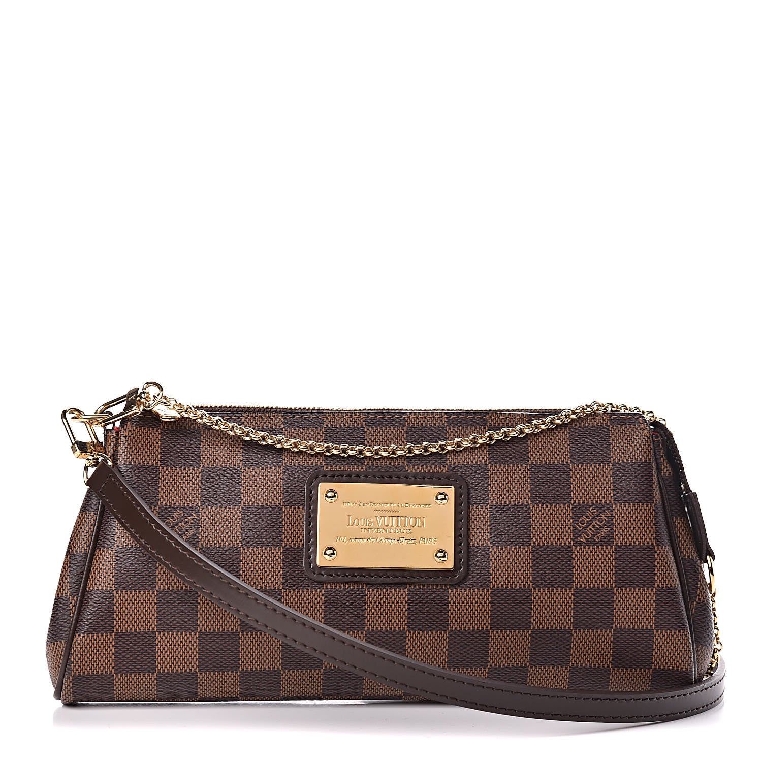 Louis Vuitton Damier Ebene Eva Clutch 1 of 9