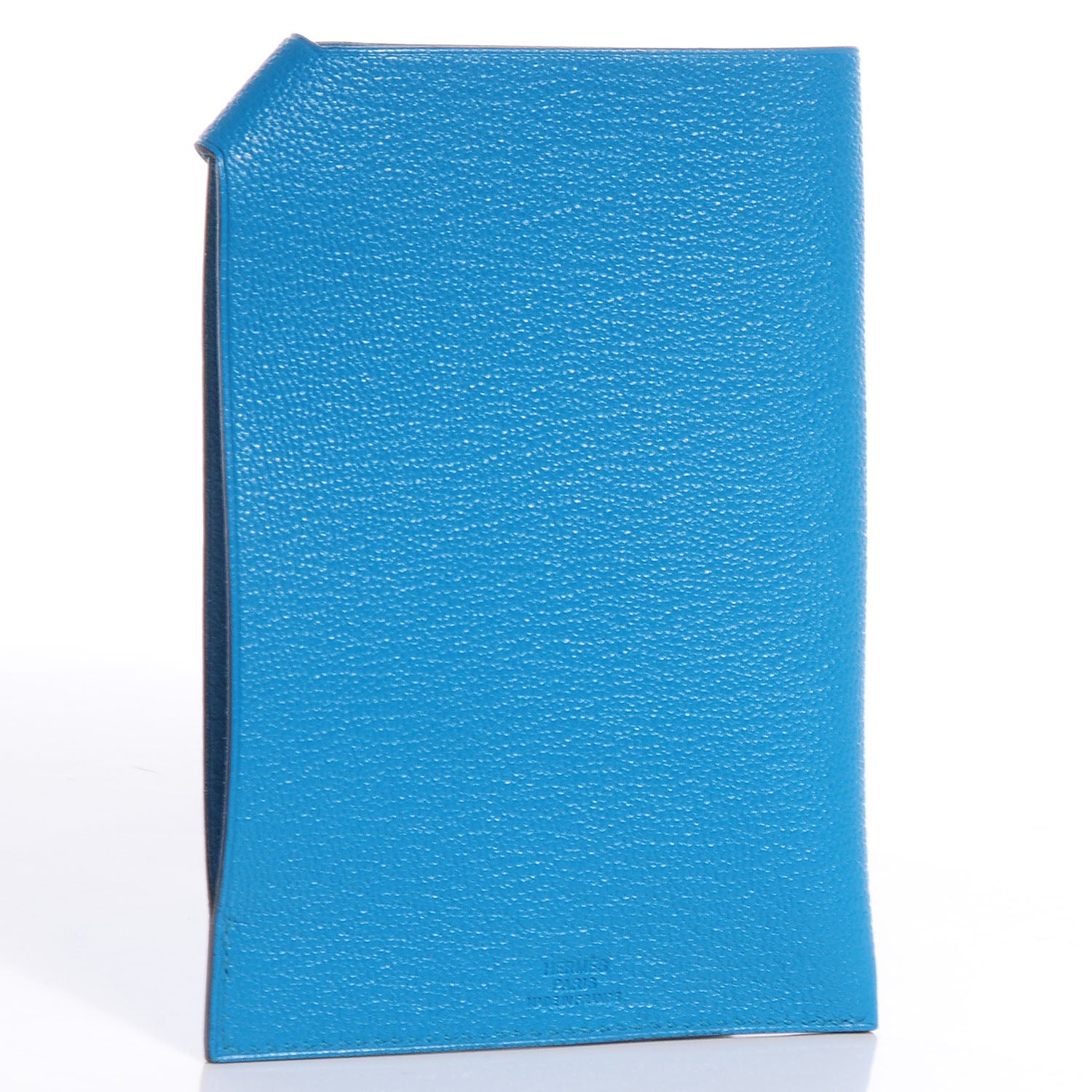 Hermes Chevre Mysore Tarmac Passport Holder PM Turquoise 3 of 8