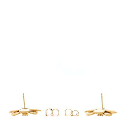 Marco Bicego 18K Yellow Gold Diamond Petali Flower Earrings 3 of 5