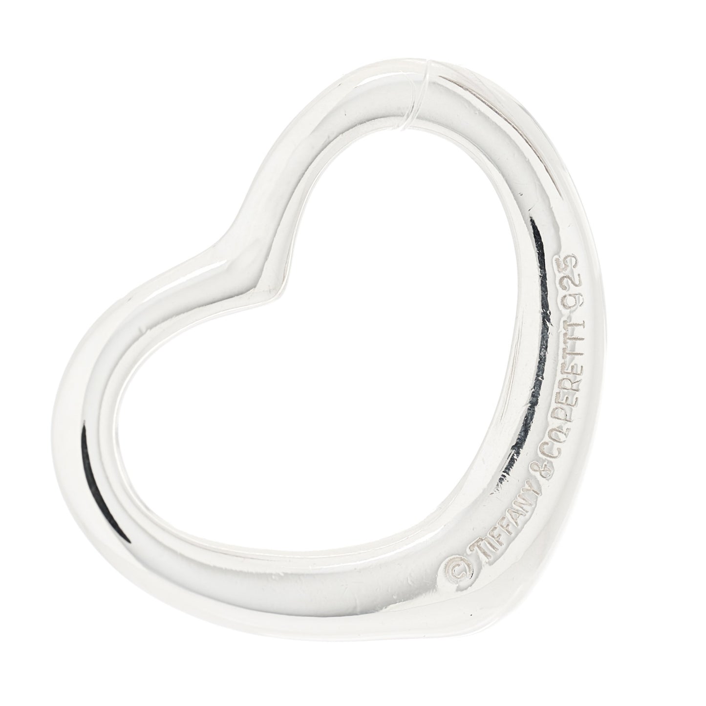 Sterling Silver 22mm Elsa Peretti Open Heart Pendant