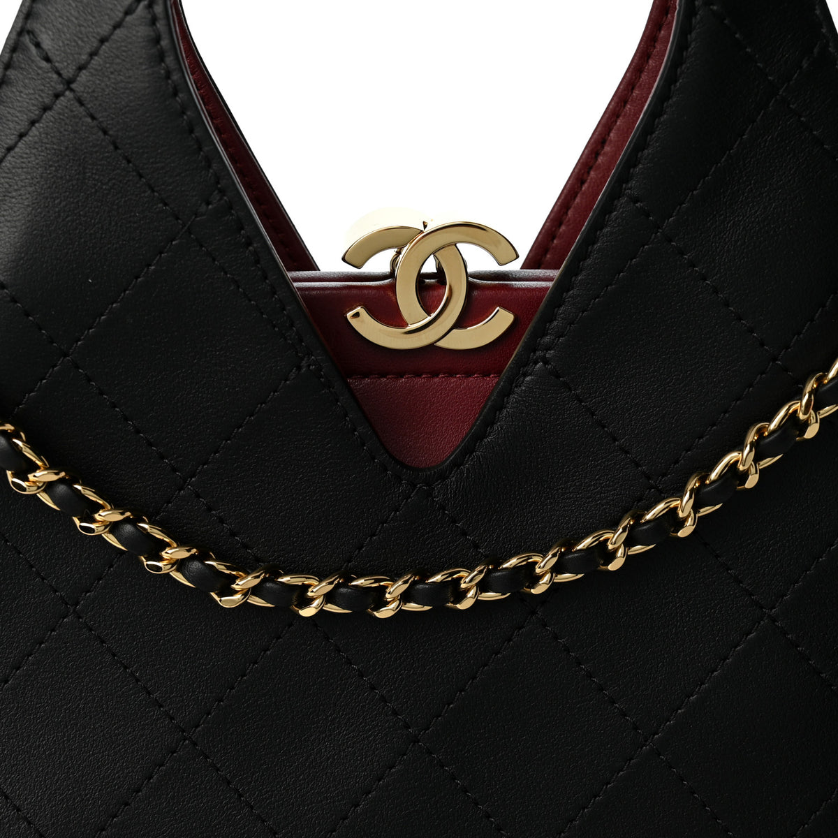 Chanel Calfskin Chic Lady Small Shopping Tote Black 8 of 10